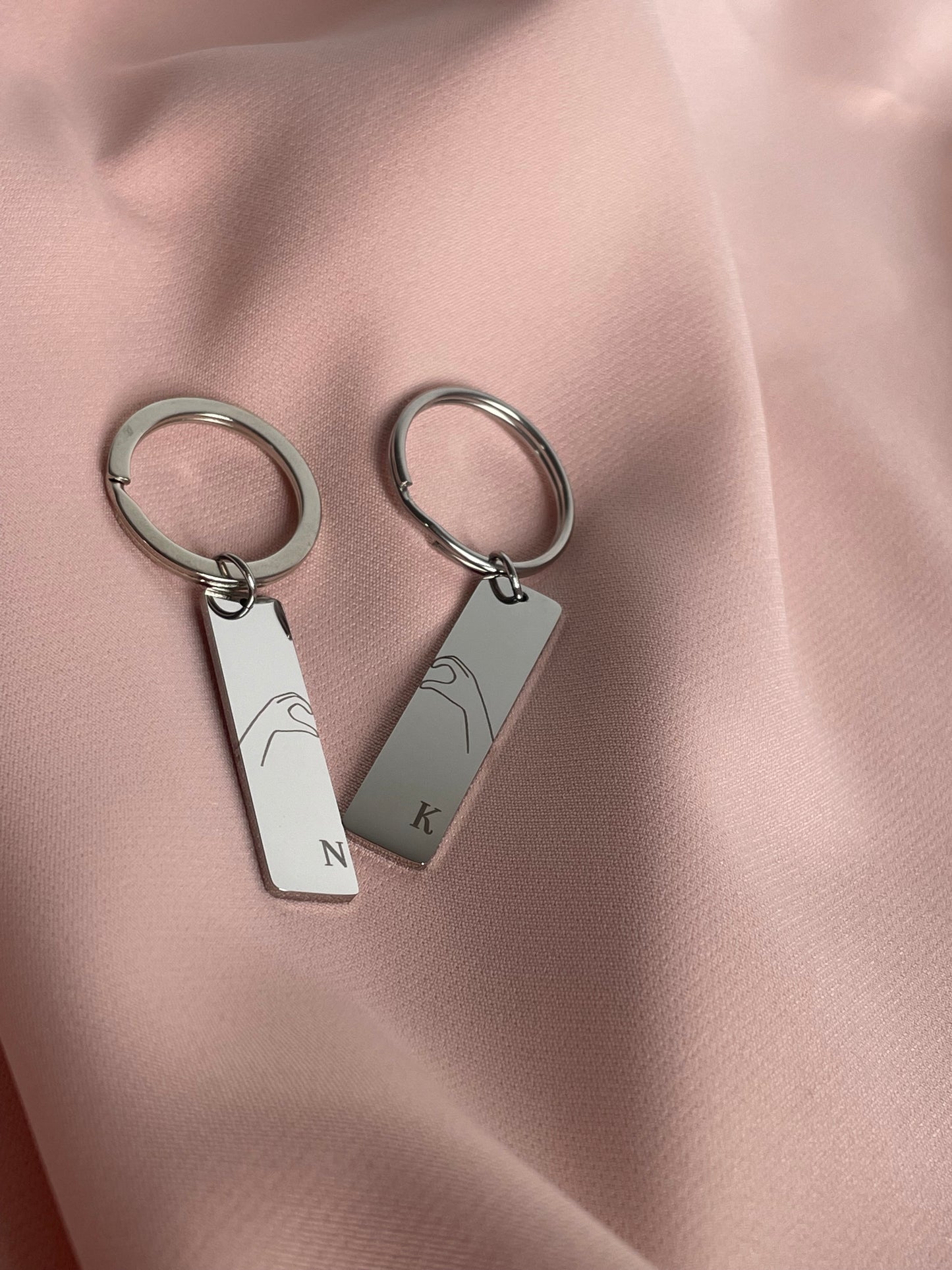 Koppel sleutelhanger initialen