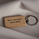 Personalized Father's Day Keychain with Names - Father and Child Fists, Best Friends Text