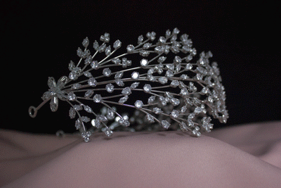 Amelie tiara bridal hair jewelry hair accessories
