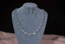 Silver bridal jewelry set
