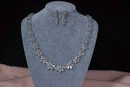 Silver bridal jewelry set