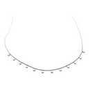 Silver colored charm necklace