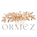Green bridal hair comb