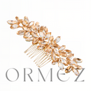Green bridal hair comb