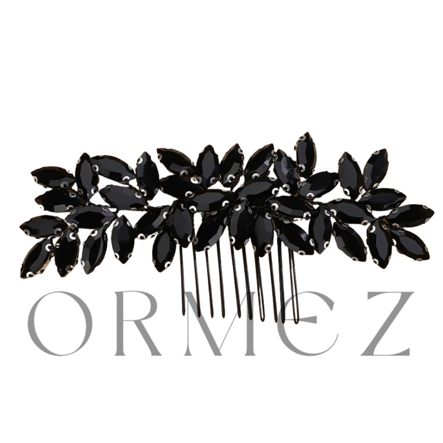 Green bridal hair comb