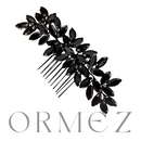 Green bridal hair comb