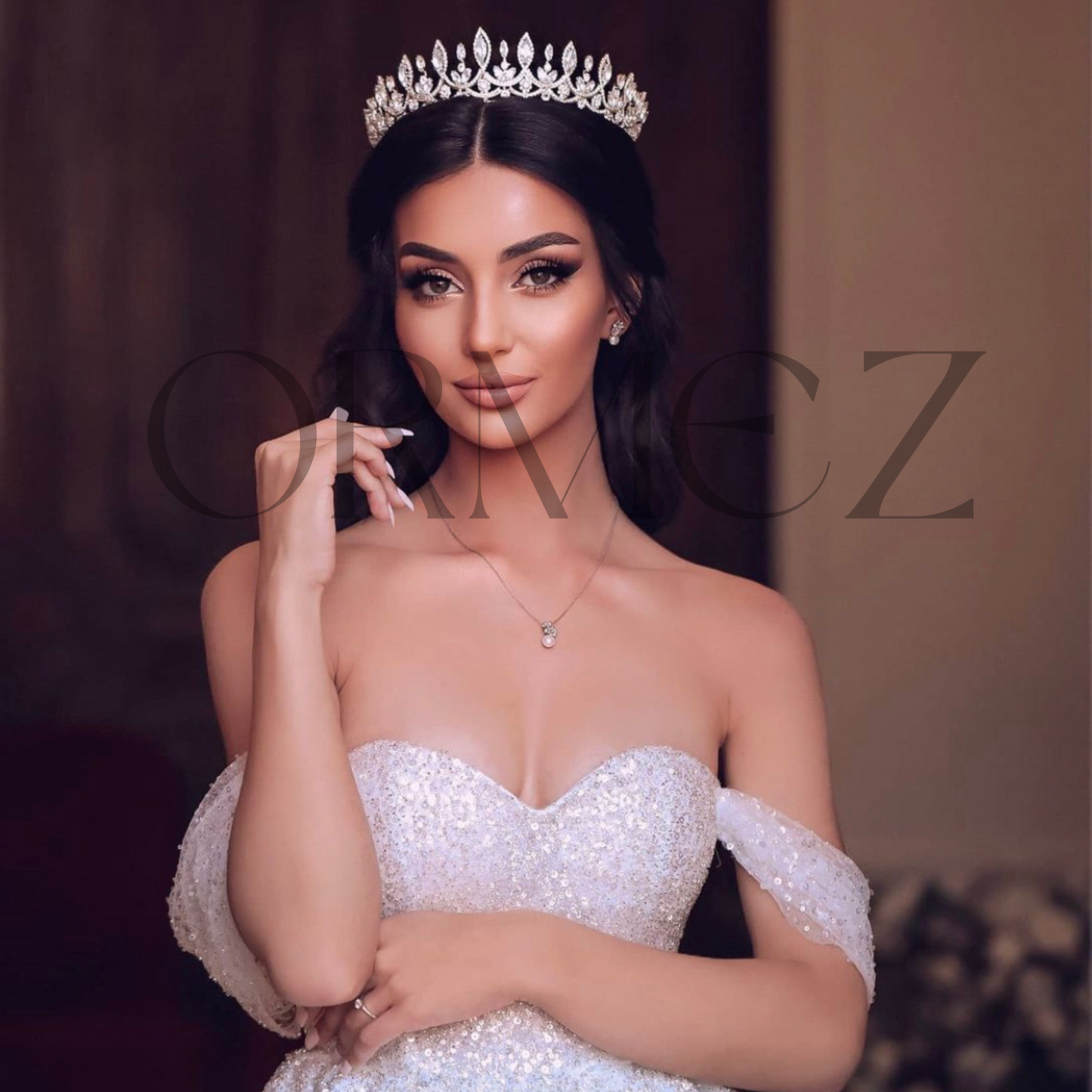 Dahlia tiara bruids kroon haar accessoires