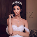 Dahlia tiara bridal crown hair accessories