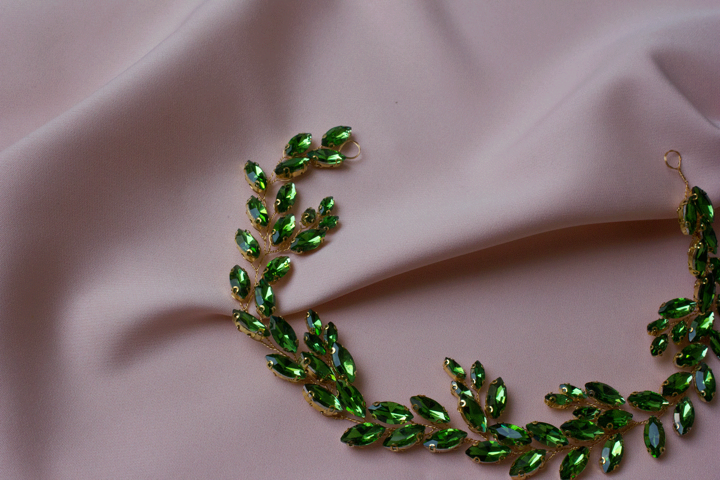 Imani Grüner langer Haarschmuck