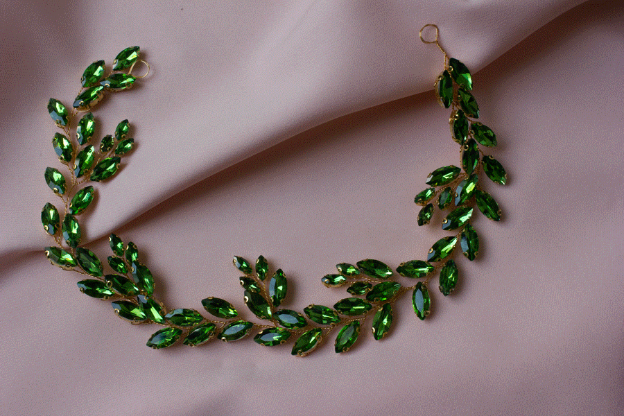 Imani Green long hair ornament
