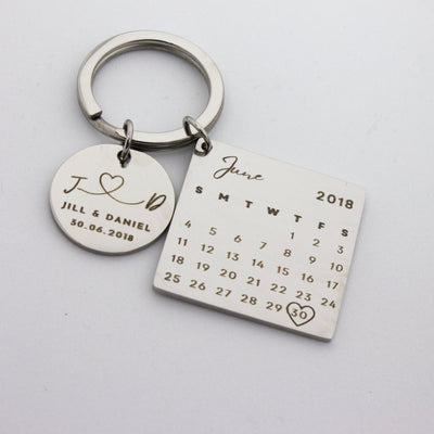gepersonaliseerde kalender sleutelhanger
