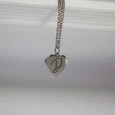 Personalized heart initial necklace