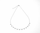 Silver colored charm necklace