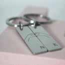 Couple keychain initials
