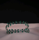 Green two-layer hair ornament