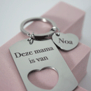 Personalized heart keychain