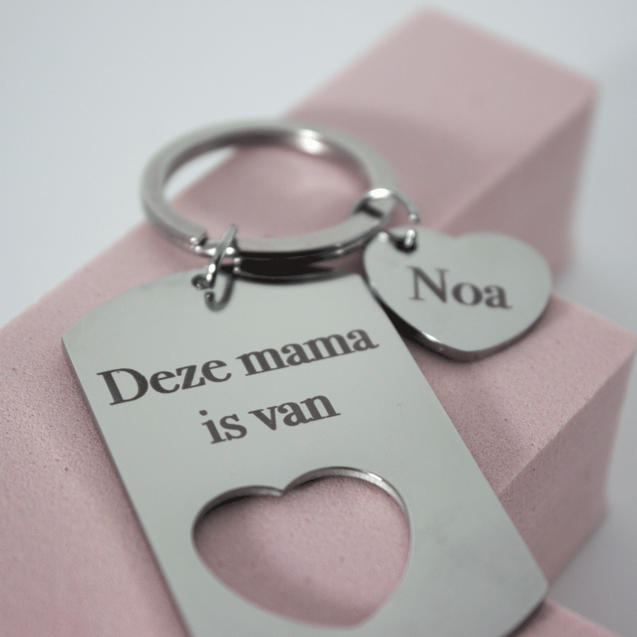 Personalized heart keychain