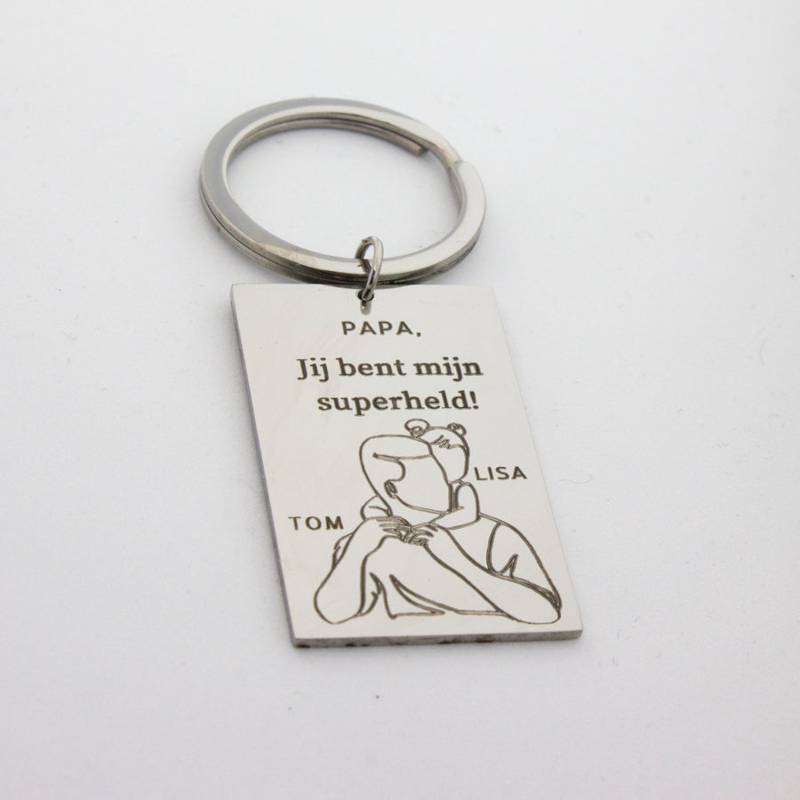 Dad keychain personalized