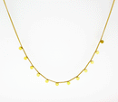 Gold colored charm necklace