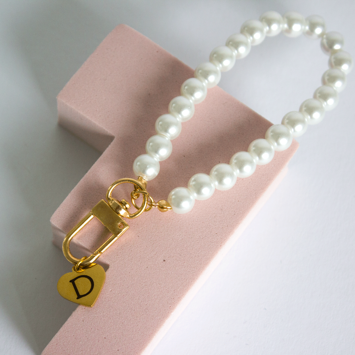 Parel sleutelhanger gepersonaliseerd