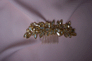 Silver bridal hair comb