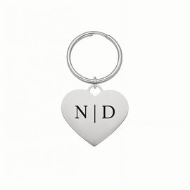 Sleutelhanger hart gepersonaliseerd