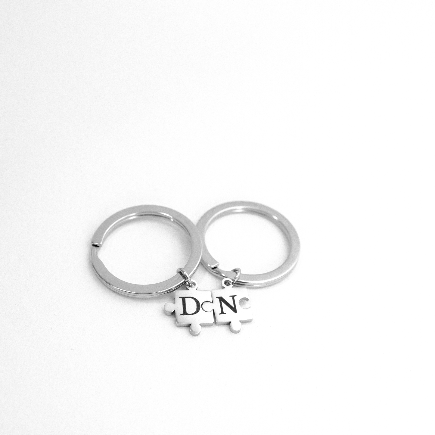 Koppel sleutelhanger gepersonaliseerd puzzel