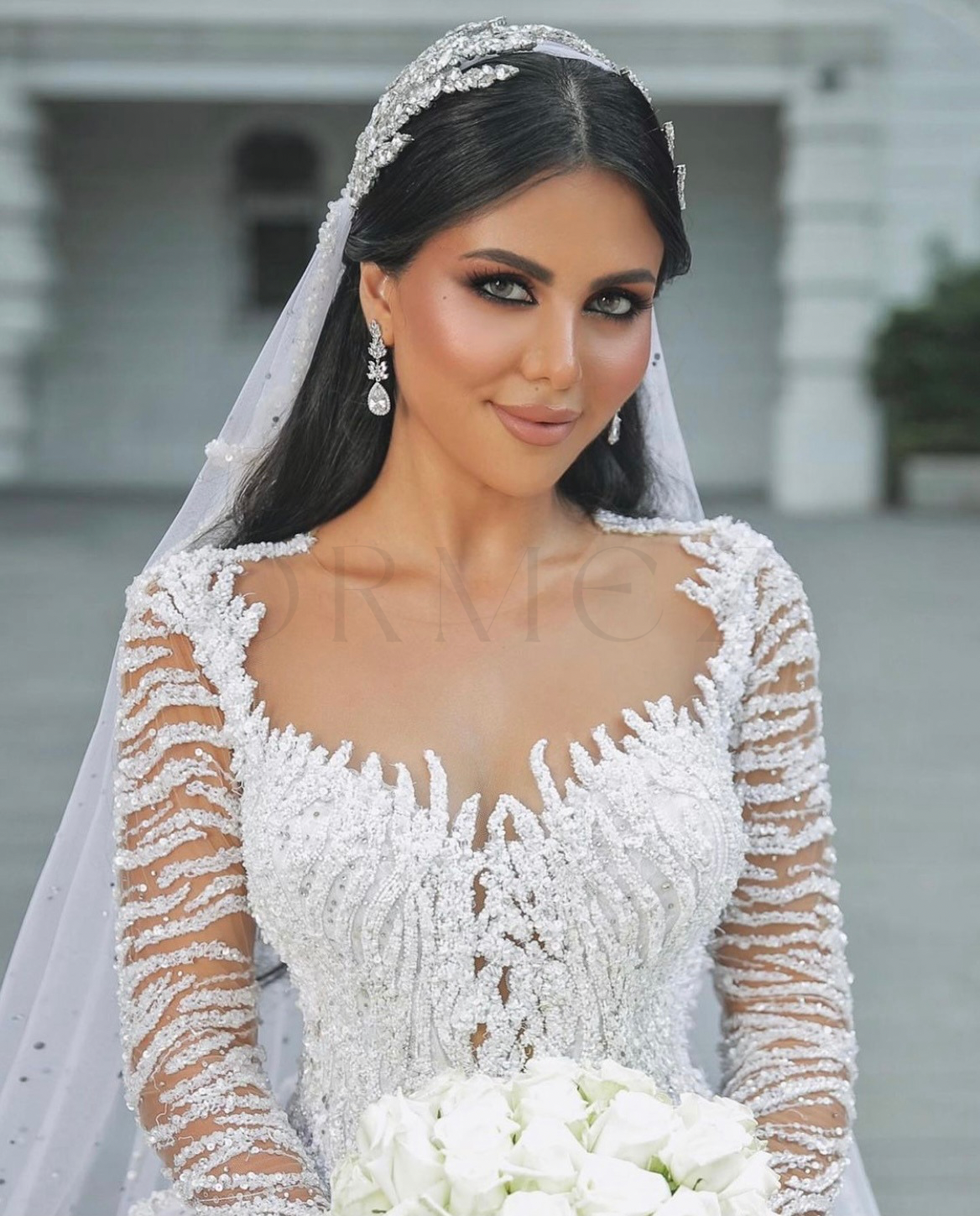 Leora silver hair accessory