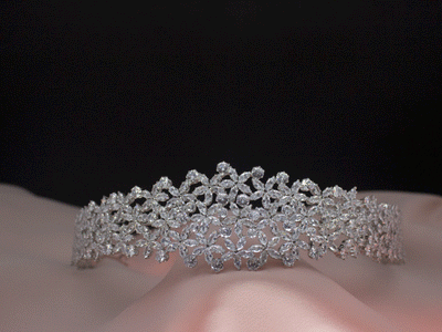 Alora silver bridal headband hair accessories