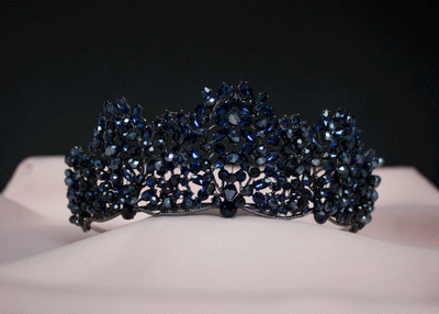 Blaue Brautkrone Tiara