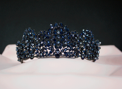 Blaue Brautkrone Tiara