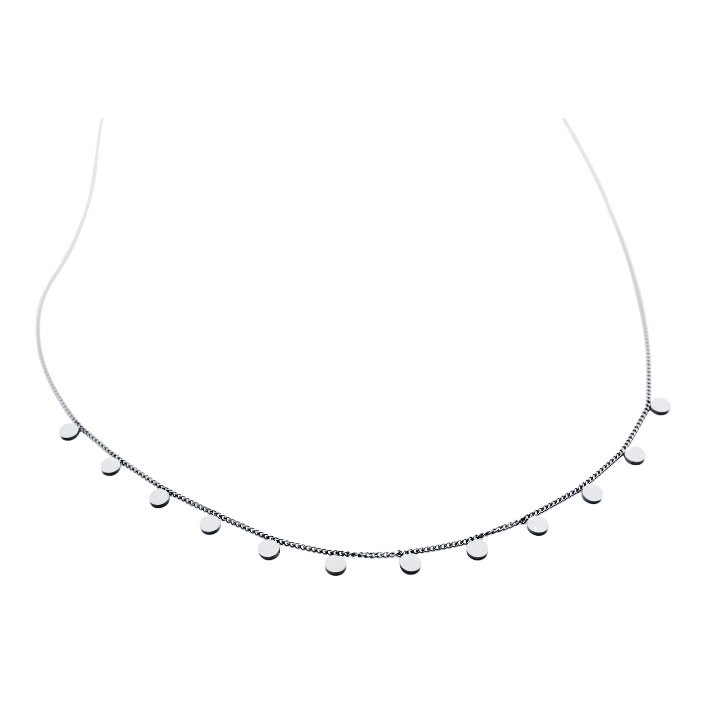 Silberfarbene Charm-Halskette