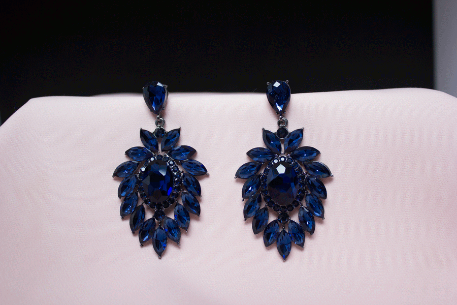 Diya earrings blue