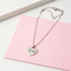 Eigen handschrift gepersonaliseerde hart ketting