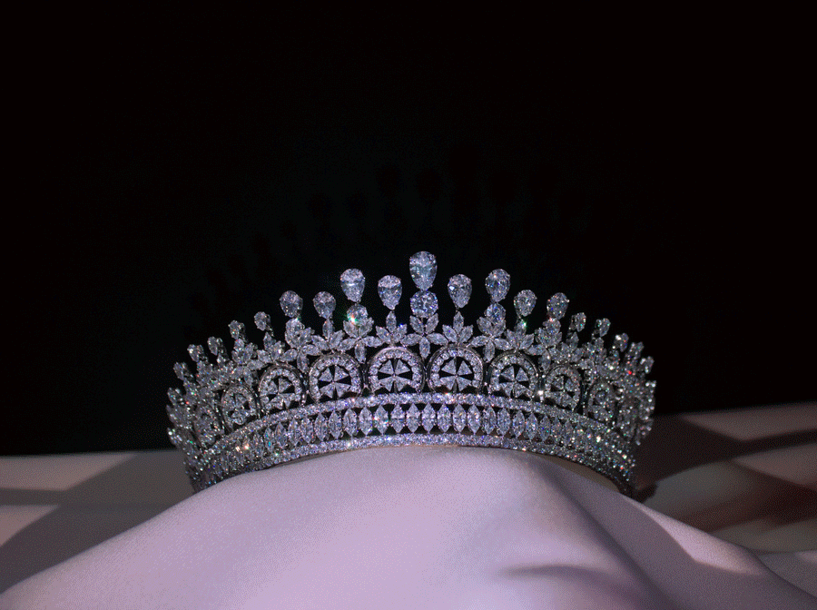 Elizabeth tiara bridal crown hair accessories