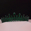 Farzya grüne Tiara Brautkrone Haarschmuck