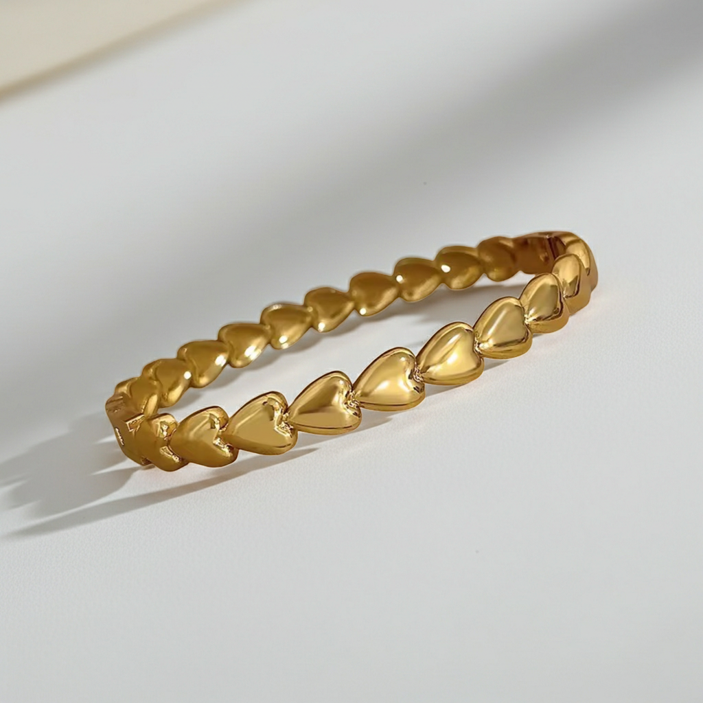 Gouden harten armband