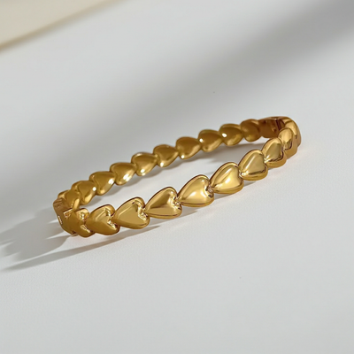 Gouden harten armband