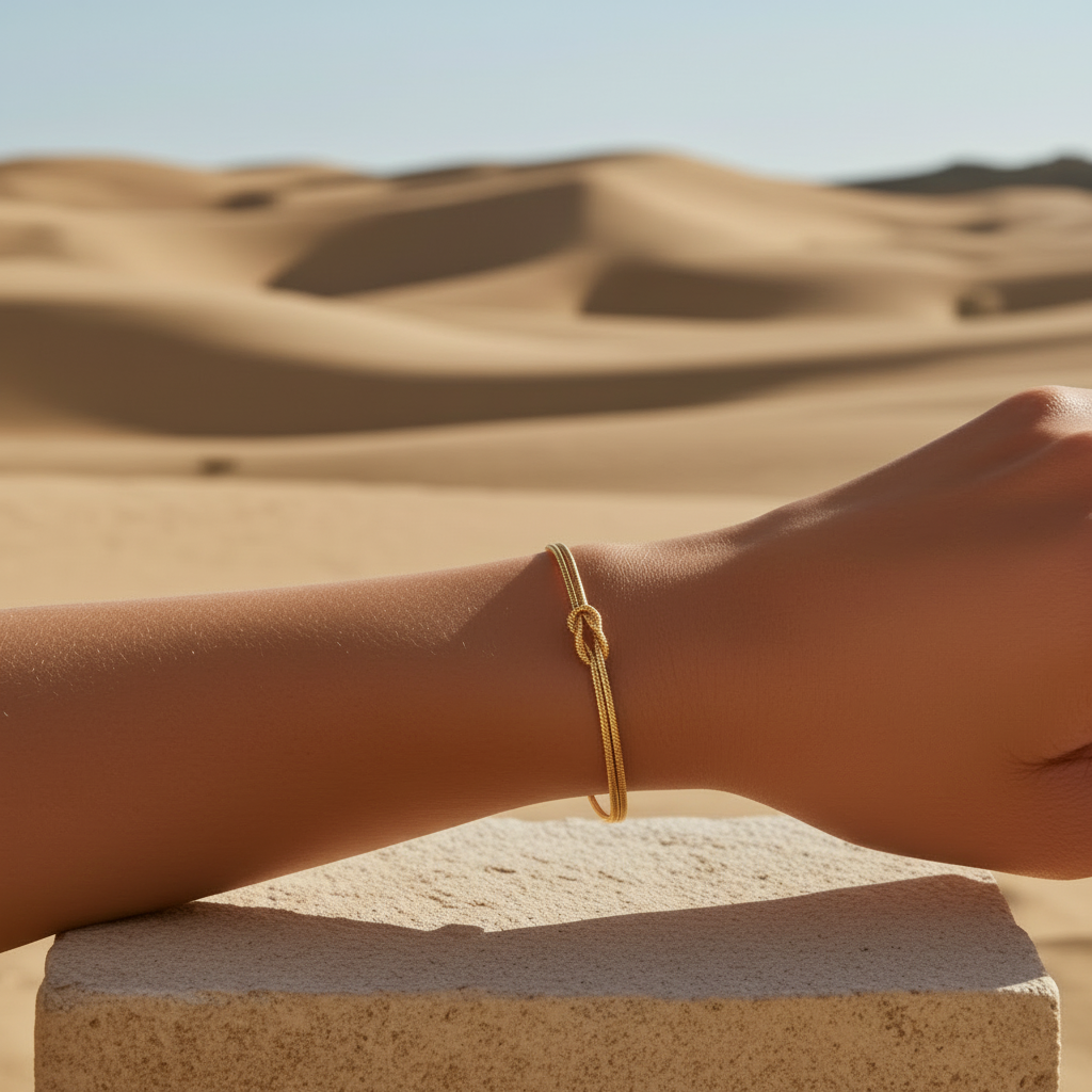 Luxe knoop armband goud