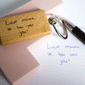 Handgeschreven gepersonaliseerde houten sleutelhanger