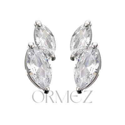 Amandelvormige oorbellen, amandel oorbellen, simpele oorbelle, oorbel knoppen, zilveren oorbellen