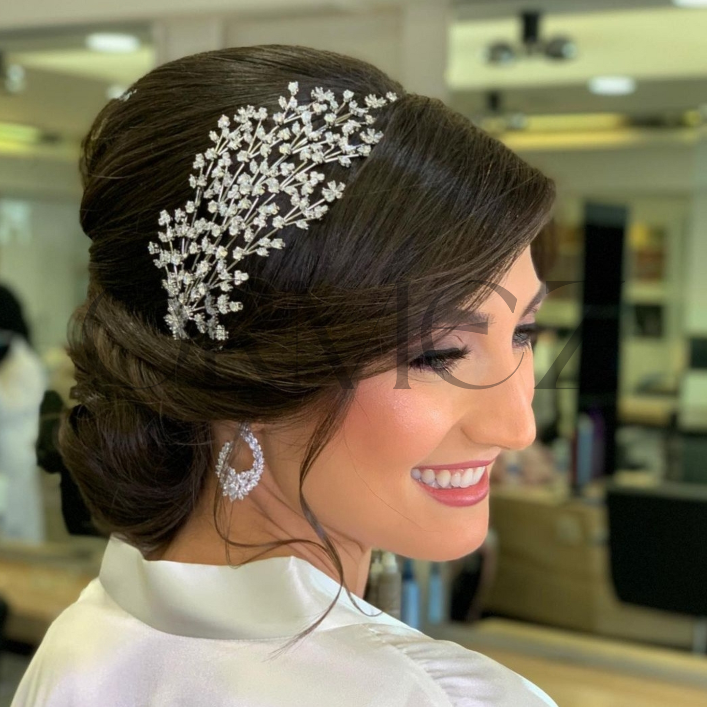 Amelie Tiara Braut Haarschmuck Haarschmuck