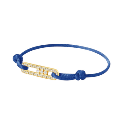Satinarmband blau