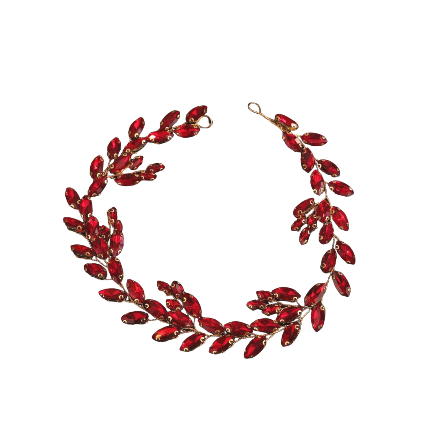 Roter langer Haarschmuck