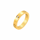 Love gold ring silver