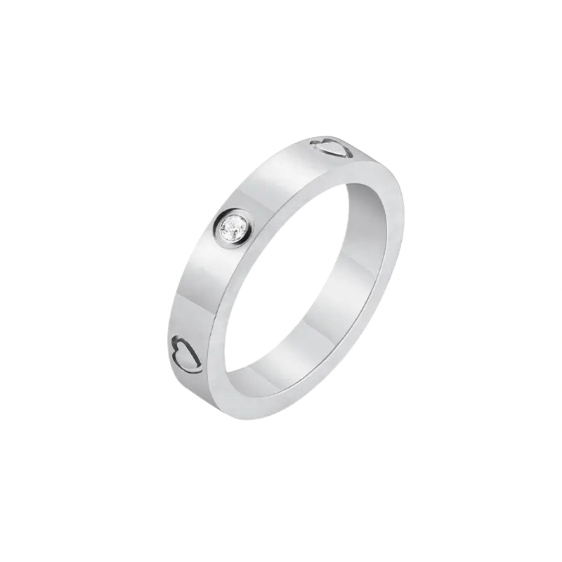 Liebesherzring Silber