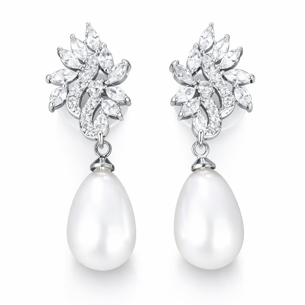 Imene parel oorbellen