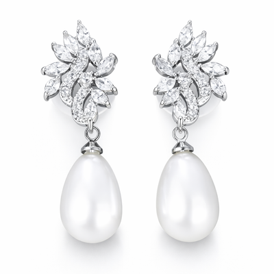 Imene parel oorbellen