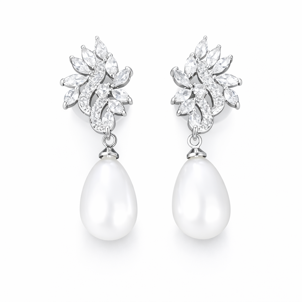 Imene parel oorbellen