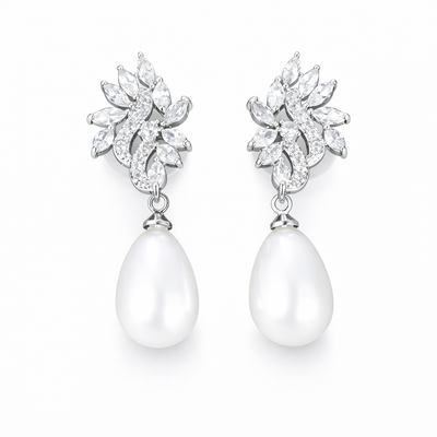 Imene parel oorbellen